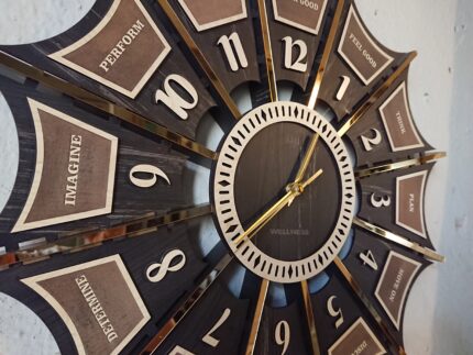Duvar Saati 50cm Goodtime Ahşap Ve Pleksi