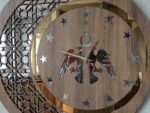 50cm Duvar Saati Ahşap Aynalı Selçuklu Motifli - Görsel 4