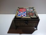 AHŞAP  ÇİNİ DESENLİ KUTU 13x13cm - Görsel 5